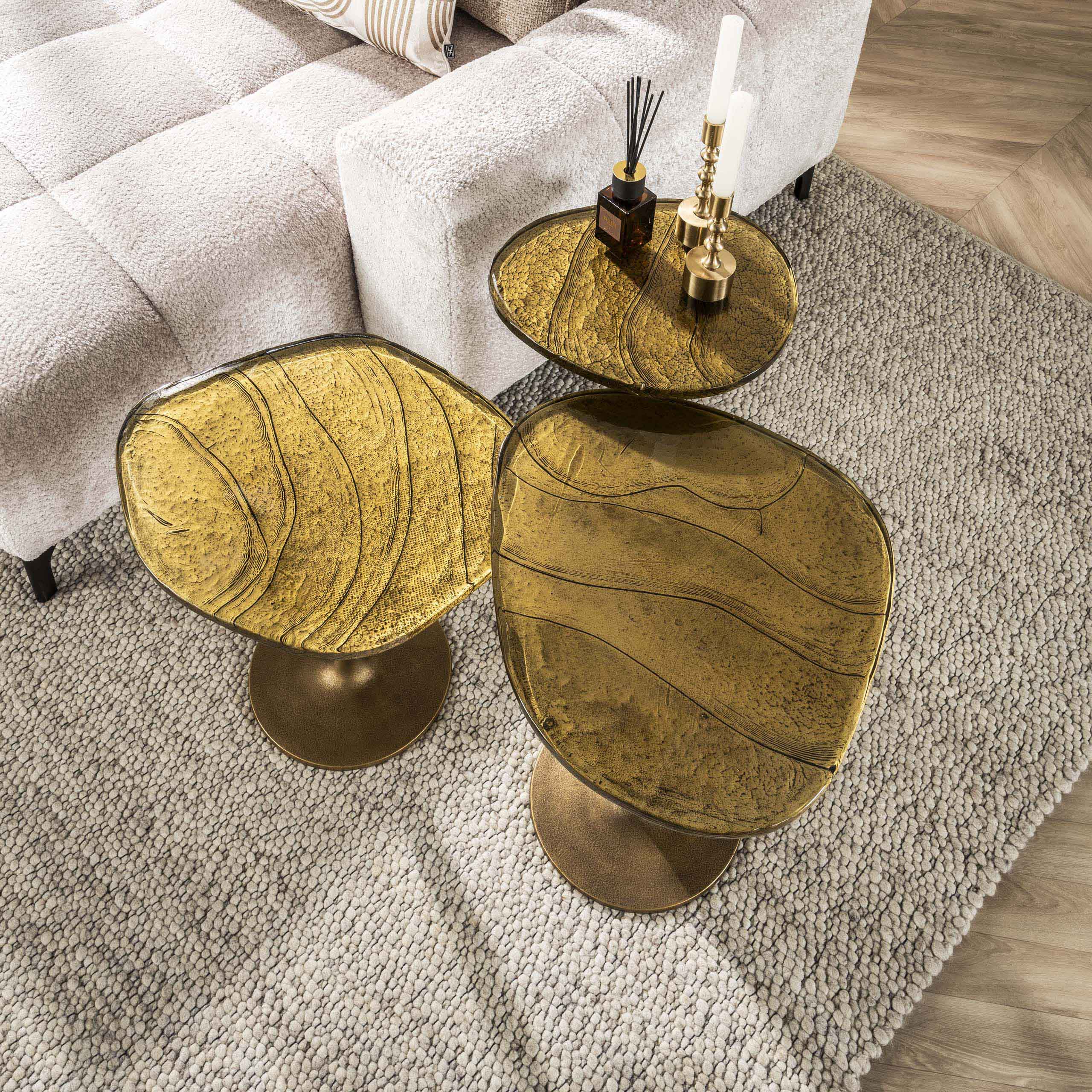 Tavolino Eclipse alto - Oro antico