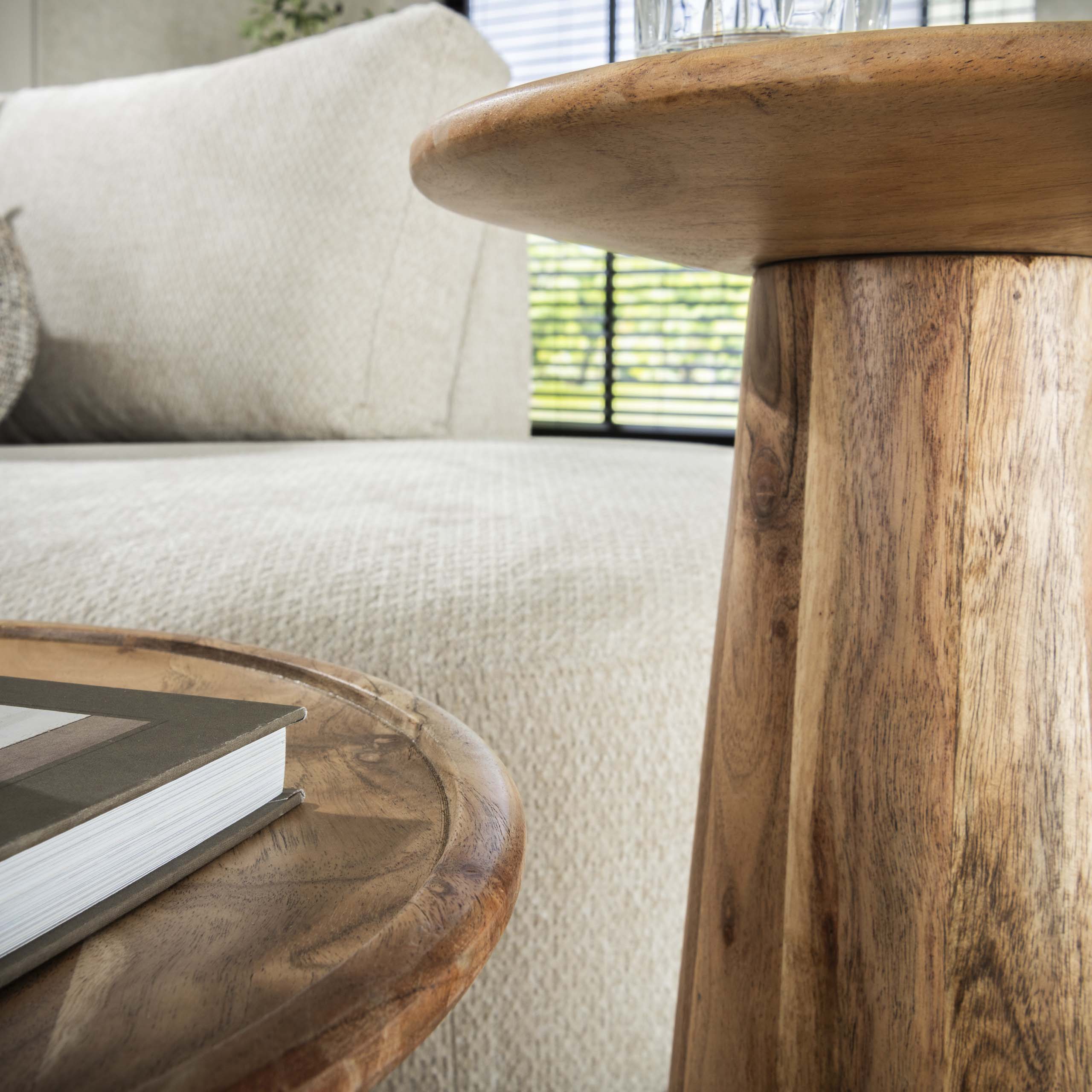 Tavolino Cone - set di 2 - Acacia massiccia