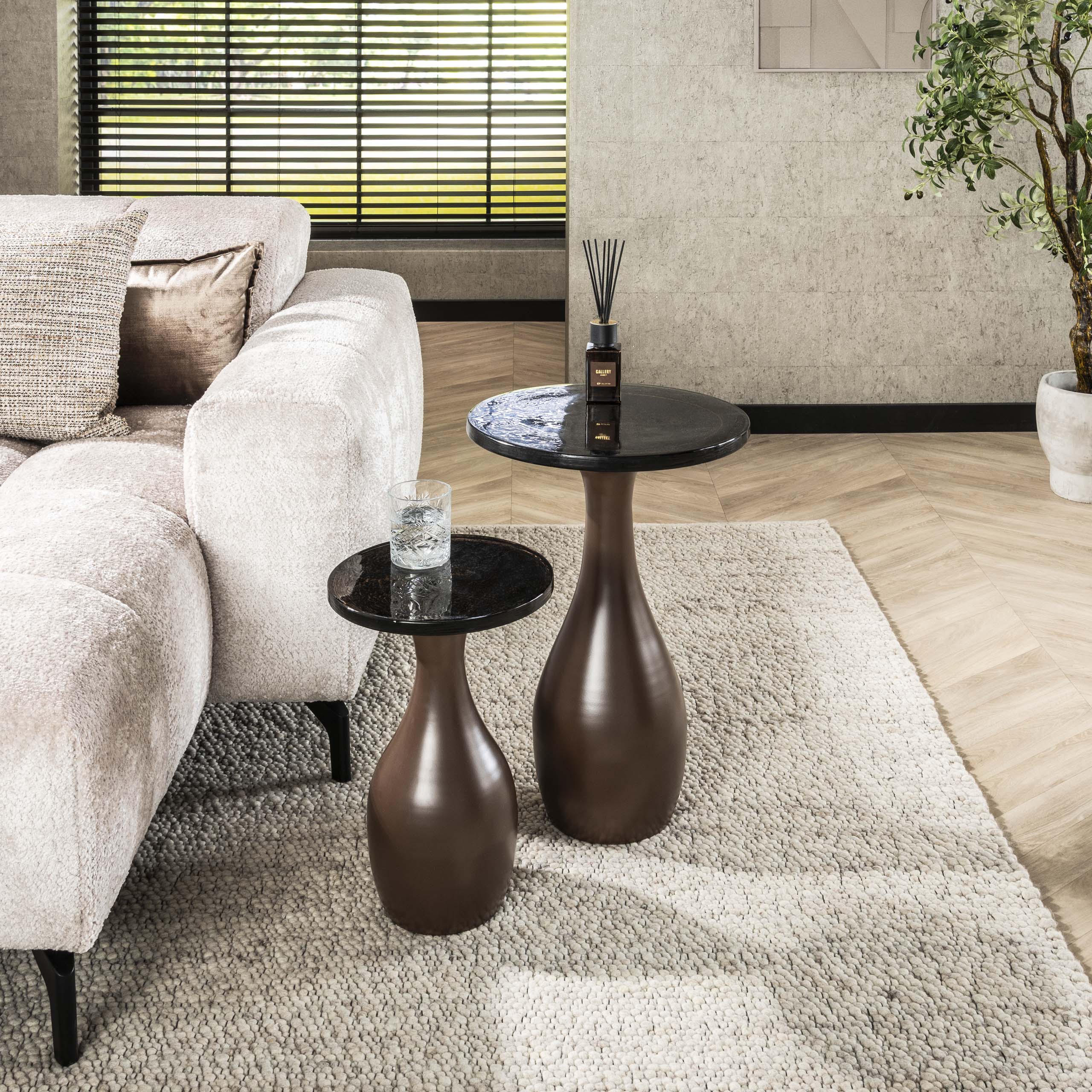 Tavolino Eclipse Drop M - Rame antico