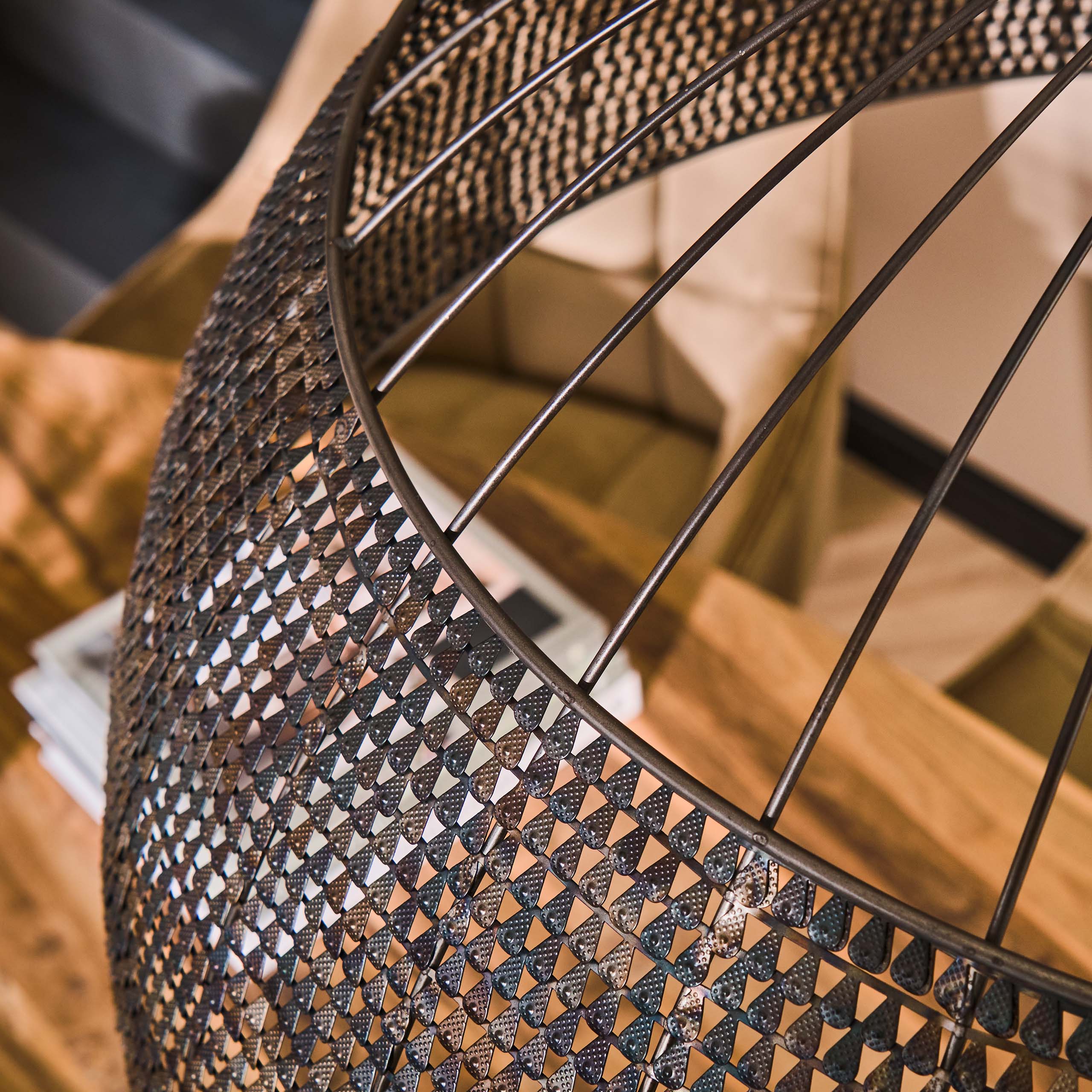 Lampada a sospensione Ø80 armatura / Marrone nero