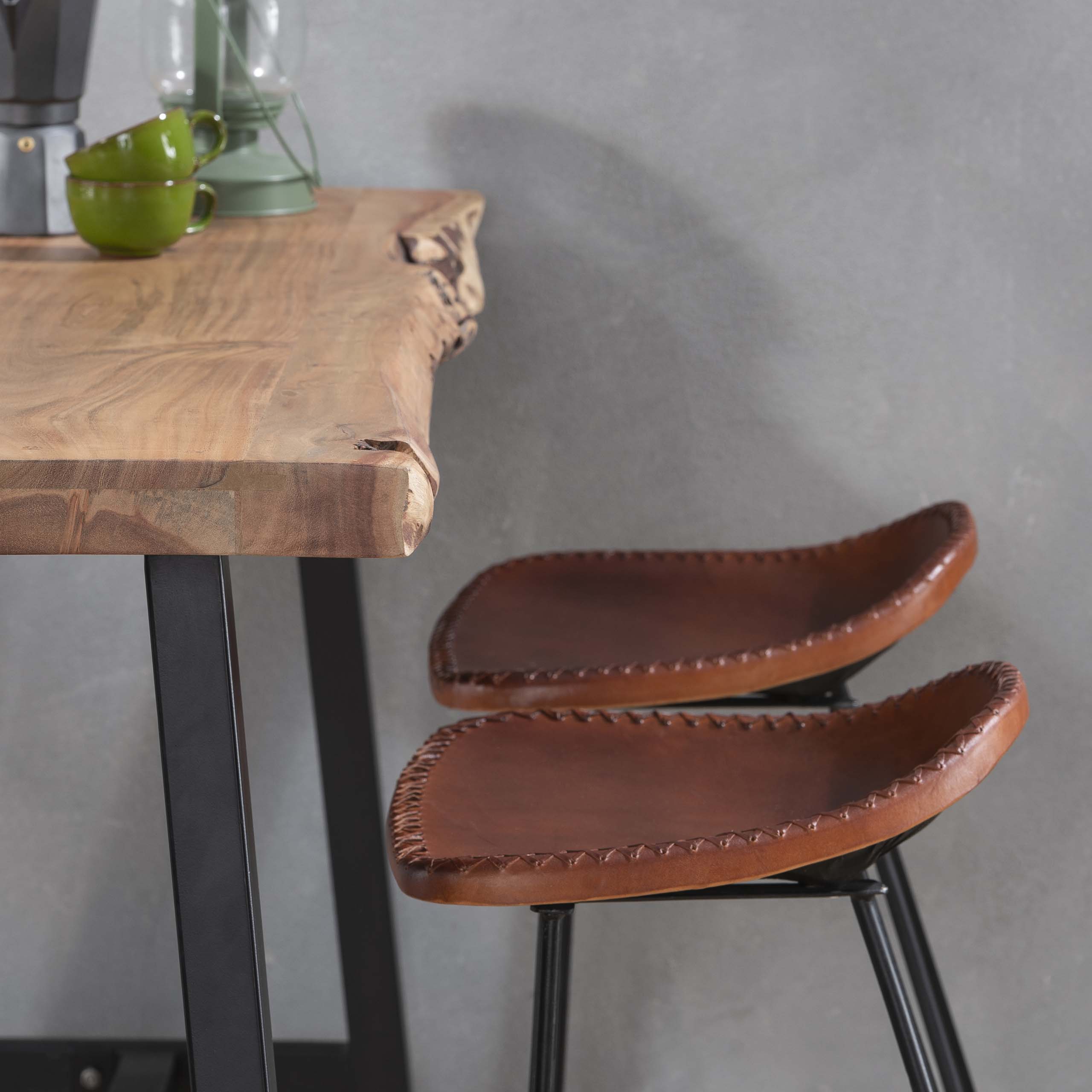 Tavolo da bar Live Edge 125 cm - Acacia massiccia