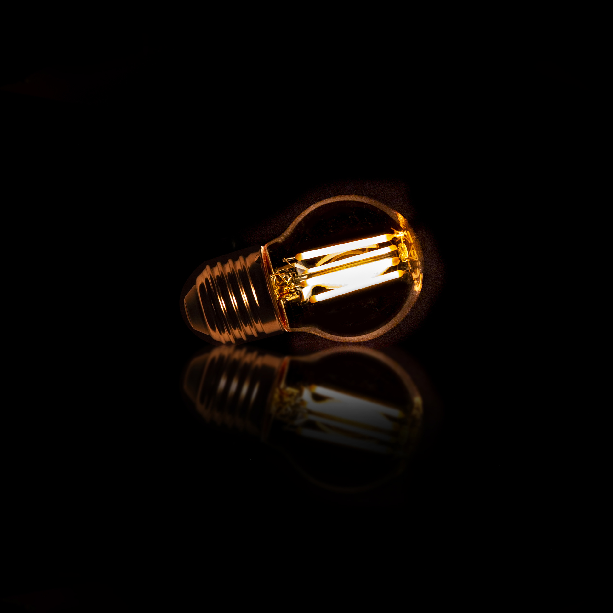 LED filament bulb G45 Ø4.5 cm - Amber glass