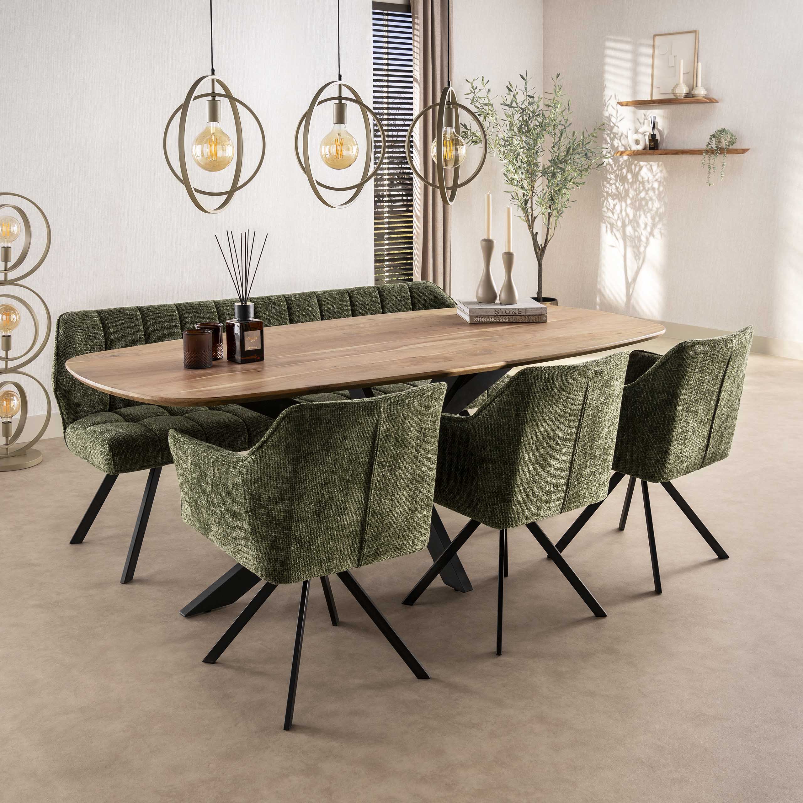 Divano per sala da pranzo Raster - Hoven verde