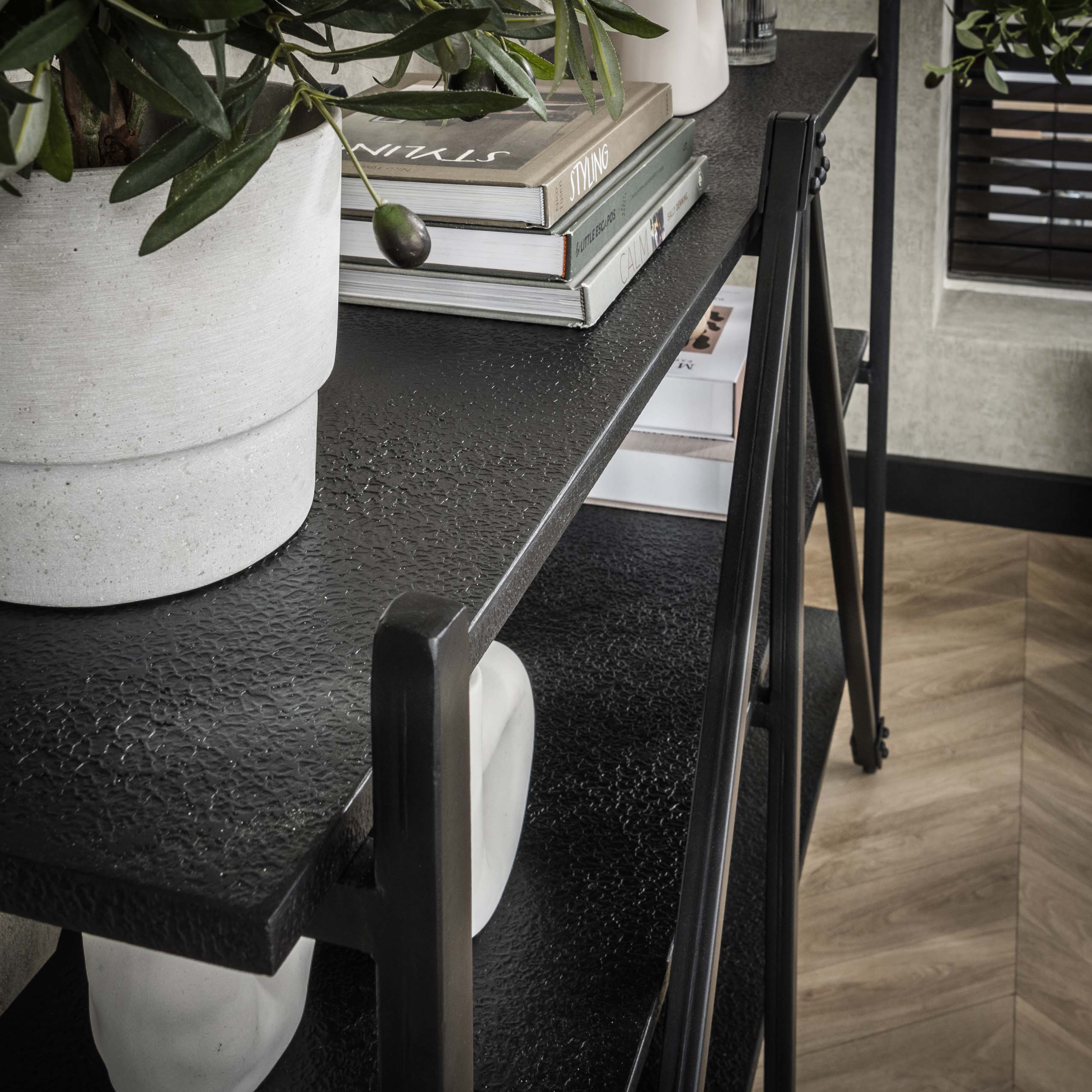 Wall rack Piega 3-layer 130 cm - Gray