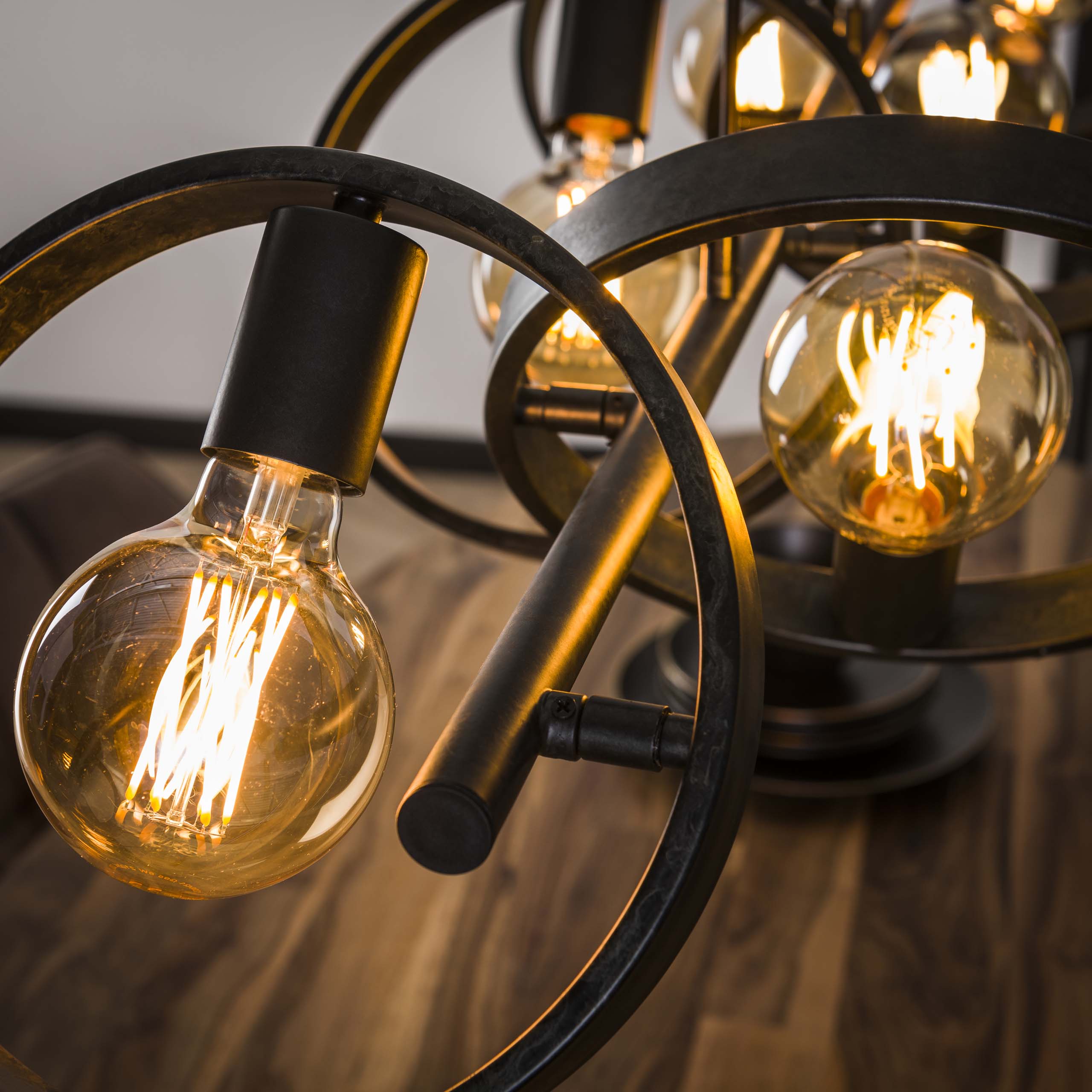 Lampada a sospensione al passaggio del mouse 6L / Carbone