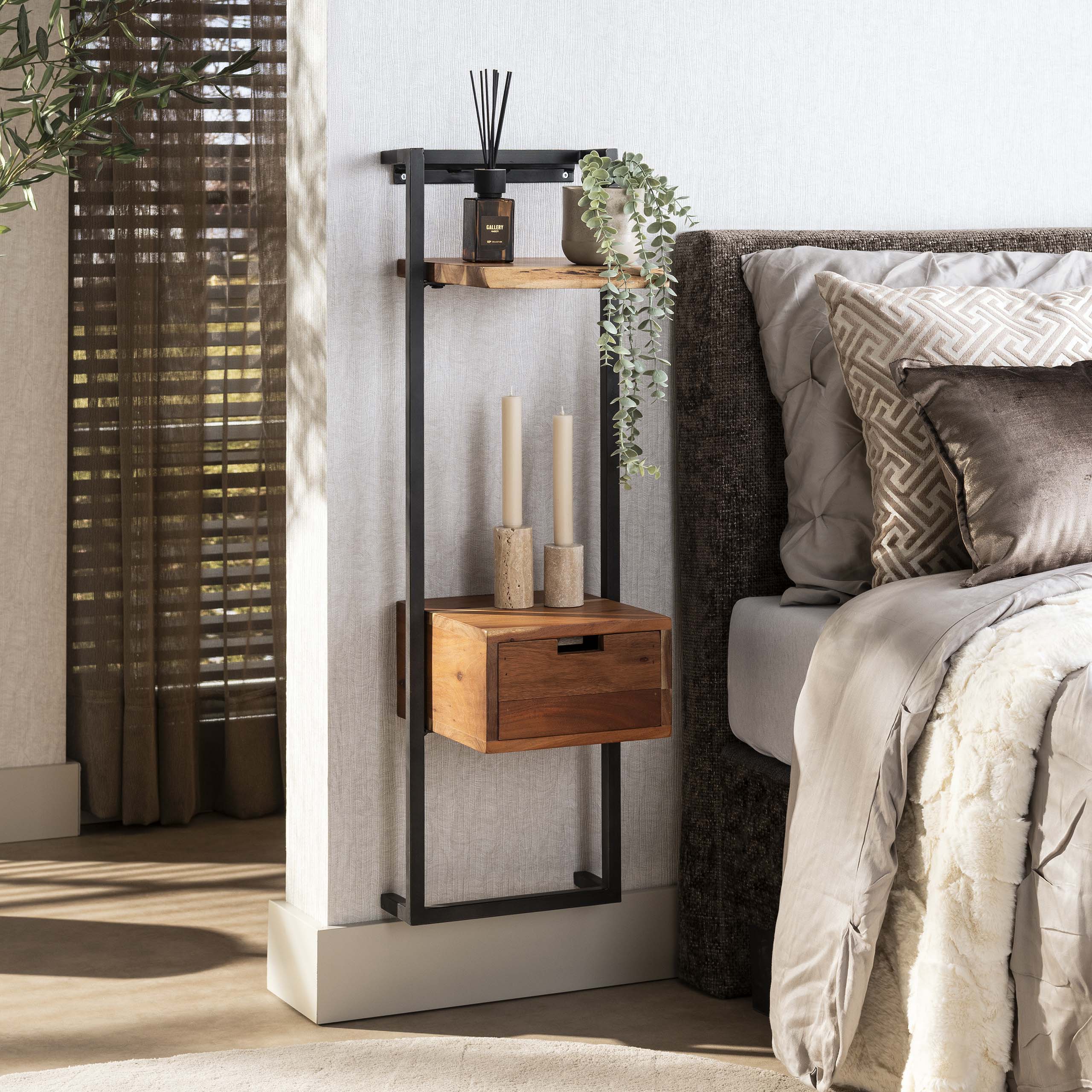 Comodino air solid XS / Acacia massiccia naturale