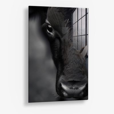 Cow Close-Up – Glass