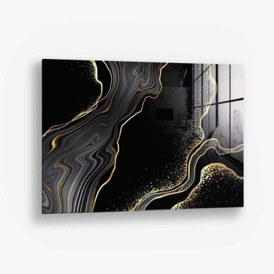 Black & Gold Stone – Vetro