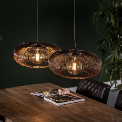 Lampada a sospensione in filo di rame da 2 litri