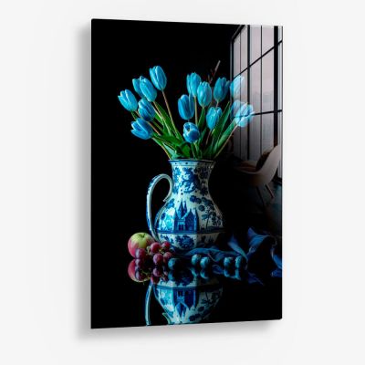 Delft Blue & Dutch Tulips II – Vetro