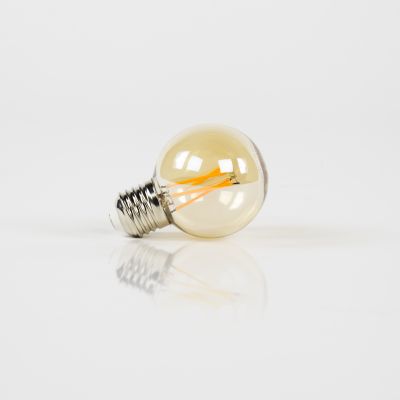 Sorgente luminosa LED [G60] sfera a filamento Ø6 / Vetro ambrato