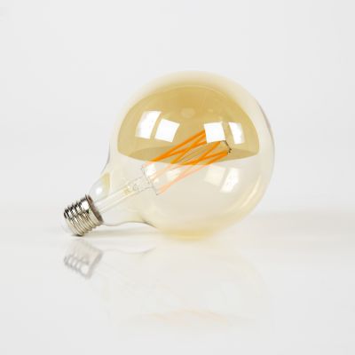 Light source LED [G125] filament bulb Ø12.5 - E27 6W dimmable / Amber glass