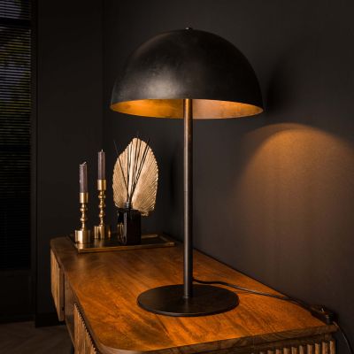 Table lamp 2L shield metal / Charcoal