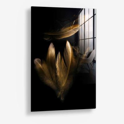 Golden Feathers - Glass