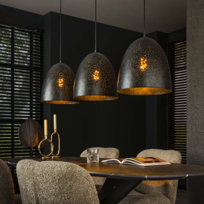 Lampada a sospensione cosmo 3L / Carbone