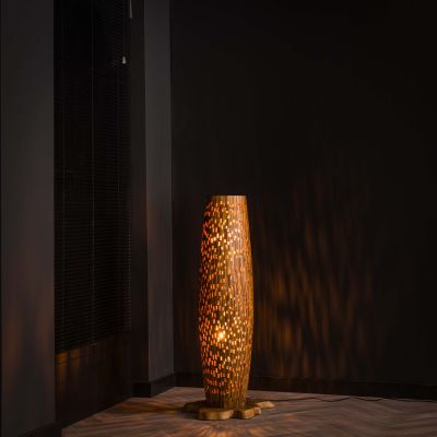Floor lamp S bars / Solid recycled teak wood