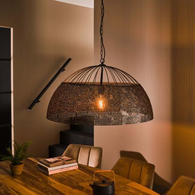 Lampada a sospensione Ø80 armatura / Marrone nero
