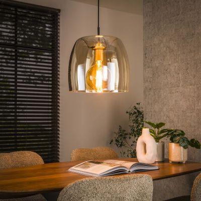 Hanging lamp 1L drift glass / Amber color glass
