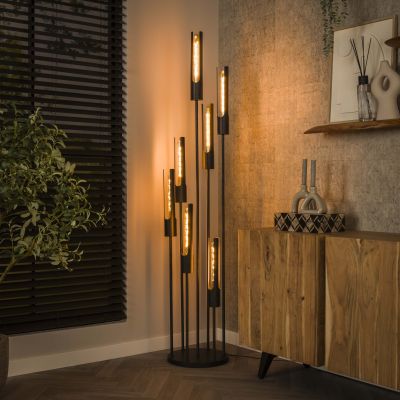 Floor lamp 7L stepped tube / Artic black
